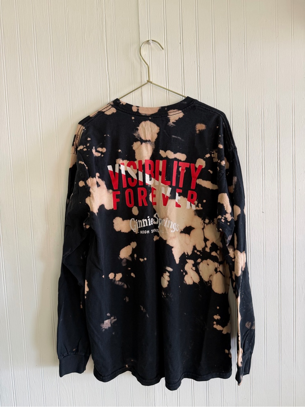 Ginnie Springs Black & Bleach Tie-Dye Long Sleeve Tee